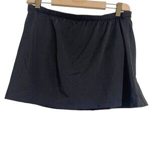 Maxine of Hollywood Size 16 Swim Bottom Skirt Black Cover Up